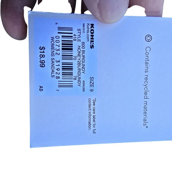 Lauren Conrad Womens Burgundy Sandals Size 9 New With Tags - Picture 5 of 5